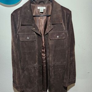 Liz Claiborne Brown Suede Jacket Large